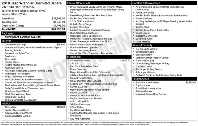 2018 Jeep Wrangler Unlimited Sahara