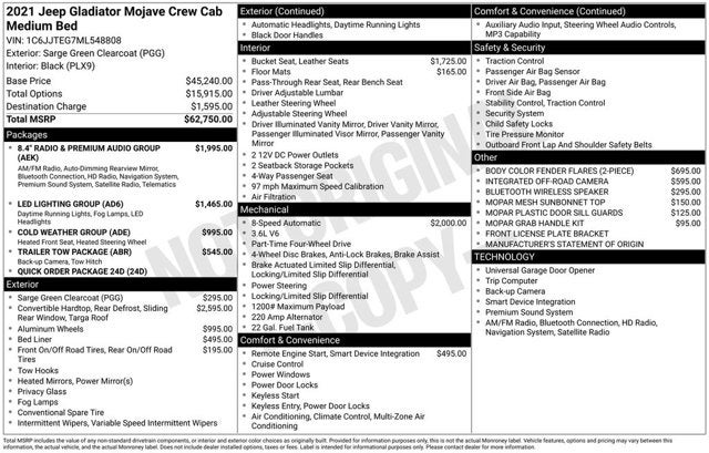 2021 Jeep Gladiator Mojave