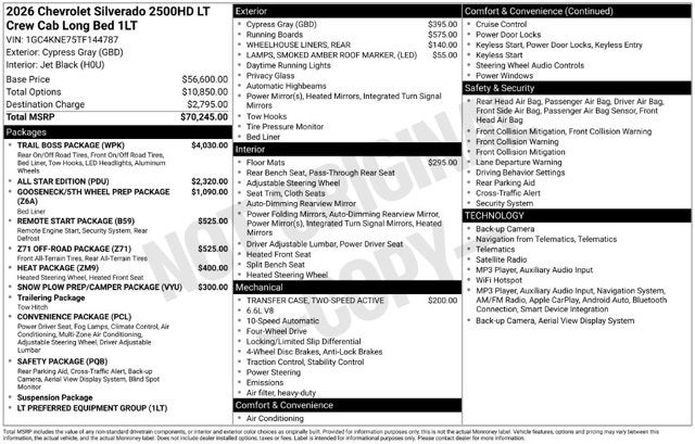 2026 Chevrolet Silverado 2500HD LT