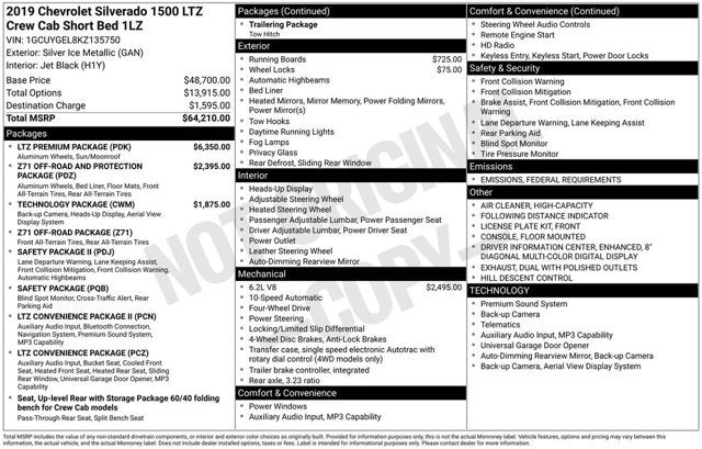 2019 Chevrolet Silverado 1500 LTZ