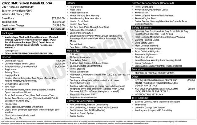 2022 GMC Yukon XL Denali