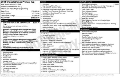 2024 Chevrolet Tahoe Premier