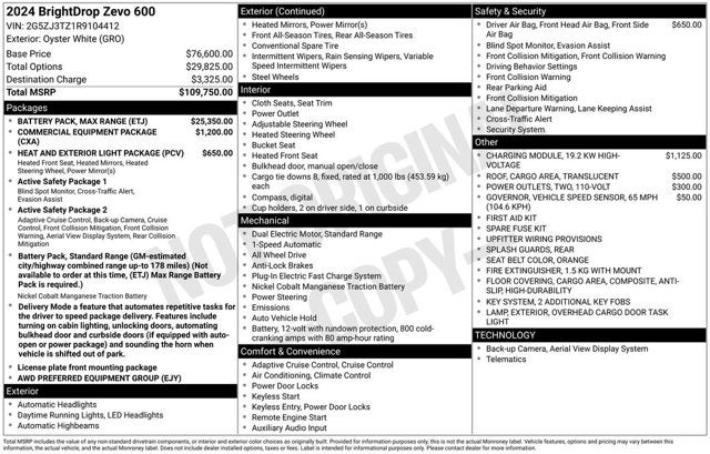 2024 BrightDrop Zevo 600 Base