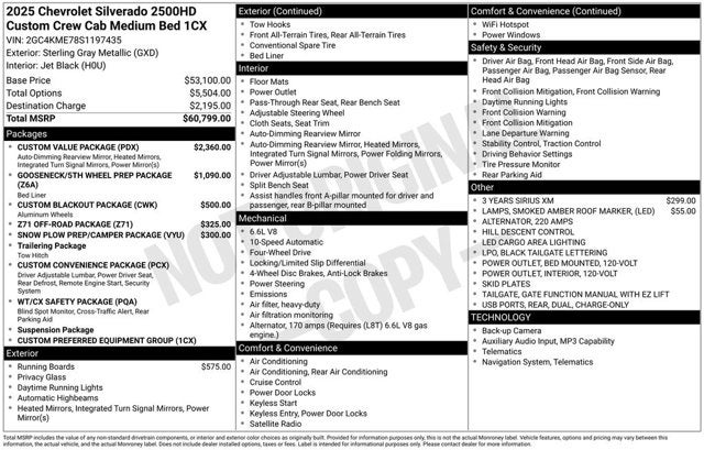 2025 Chevrolet Silverado 2500HD 4WD Crew Cab 159" Custom