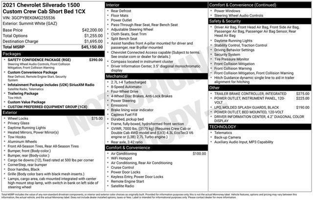 2021 Chevrolet Silverado 1500 4WD Crew Cab 147" Custom