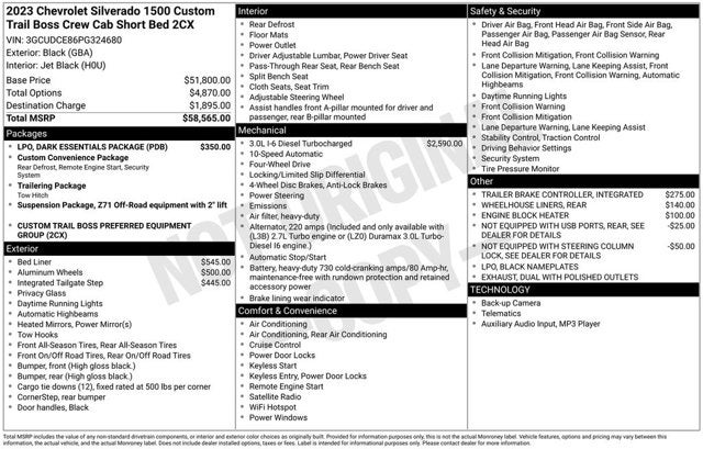 2023 Chevrolet Silverado 1500 Custom Trail Boss