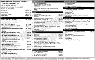 2026 Chevrolet Silverado 2500HD LT