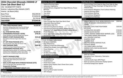 2026 Chevrolet Silverado 2500HD LT