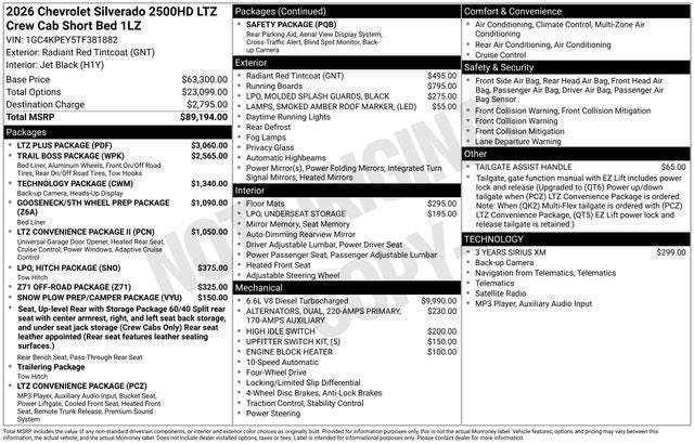2026 Chevrolet Silverado 2500HD LTZ