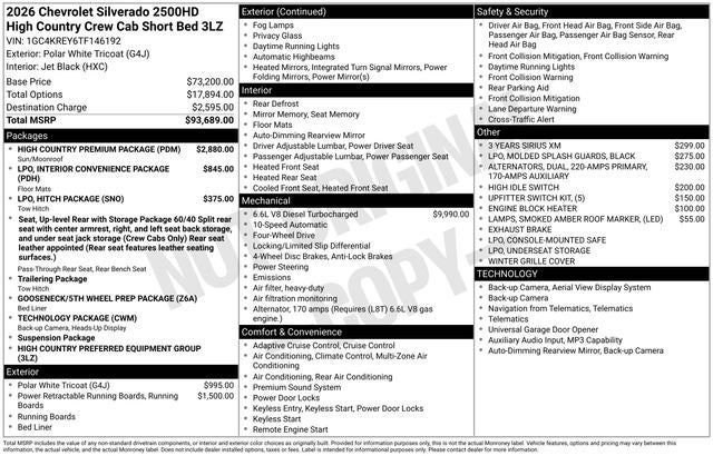 2026 Chevrolet Silverado 2500HD High Country