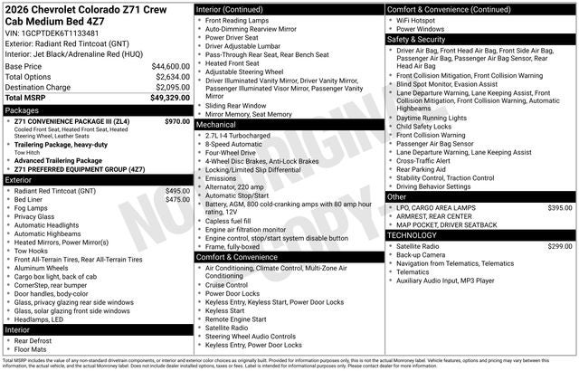 2026 Chevrolet Colorado 4WD Z71
