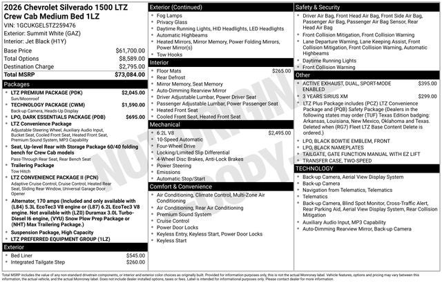 2026 Chevrolet Silverado 1500 LTZ
