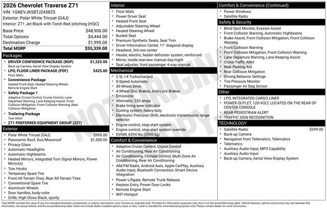 2026 Chevrolet Traverse AWD Z71