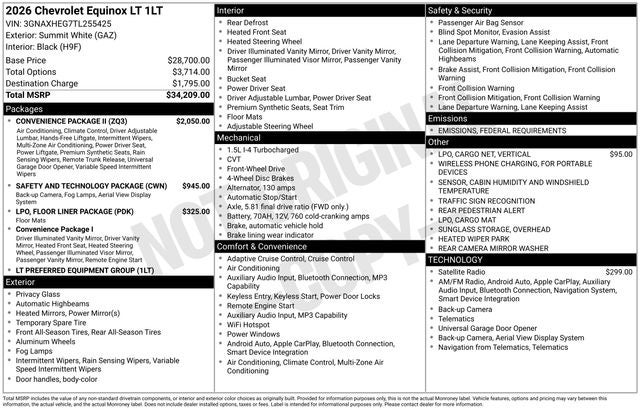 2026 Chevrolet Equinox FWD LT