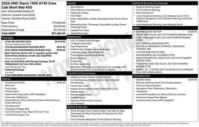 2026 GMC Sierra 1500 AT4X