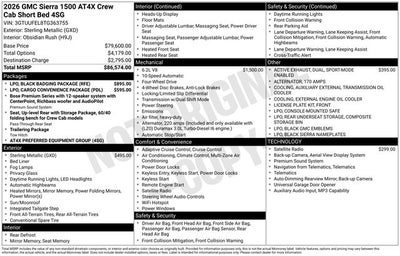 2026 GMC Sierra 1500 AT4X