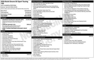 2026 Buick Encore GX Sport Touring