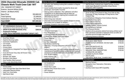 2026 Chevrolet Silverado 3500HD CC Work Truck