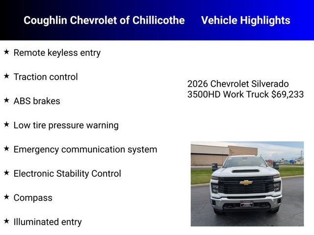 2026 Chevrolet Silverado 3500HD Work Truck