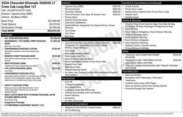 2026 Chevrolet Silverado 3500HD LT
