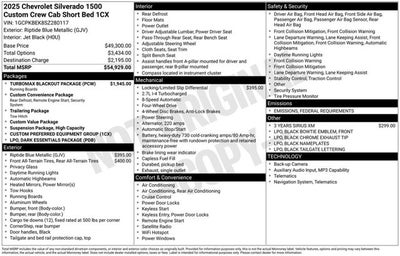 2025 Chevrolet Silverado 1500 4WD Crew Cab 147" Custom