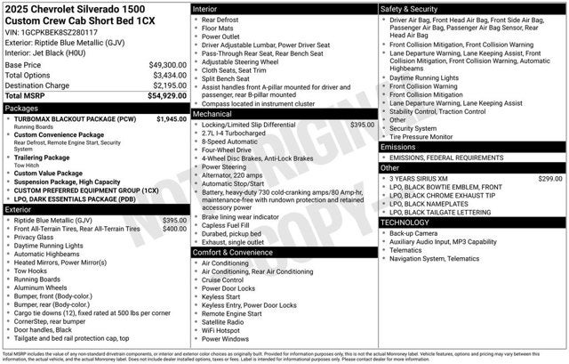 2025 Chevrolet Silverado 1500 4WD Crew Cab 147" Custom