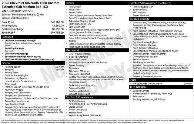 2026 Chevrolet Silverado 1500 4WD Double Cab 147" Custom