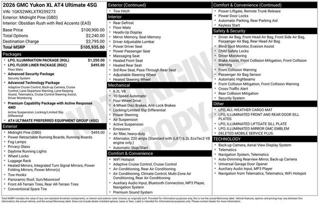 2026 GMC Yukon XL AT4 Ultimate