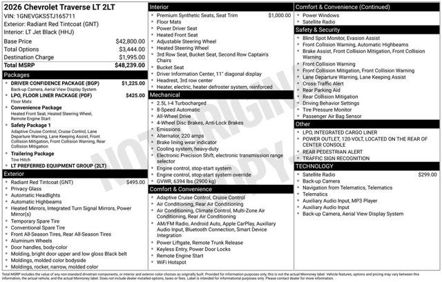 2026 Chevrolet Traverse AWD LT