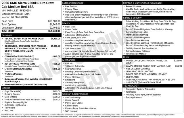 2026 GMC Sierra 2500HD Pro
