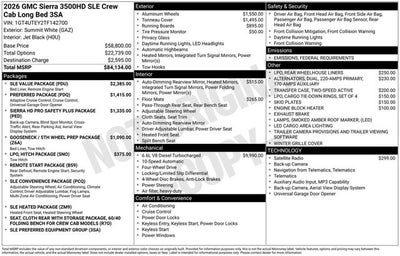 2026 GMC Sierra 3500HD SLE