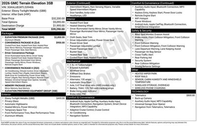 2026 GMC Terrain AWD Elevation