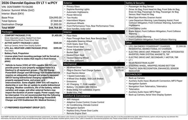 2026 Chevrolet Equinox EV LT1 w/PCY