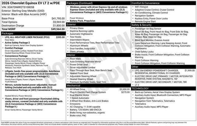 2026 Chevrolet Equinox EV LT2 w/PDE