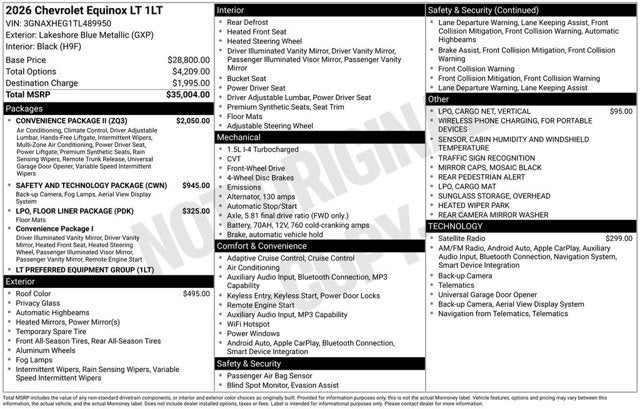 2026 Chevrolet Equinox FWD LT