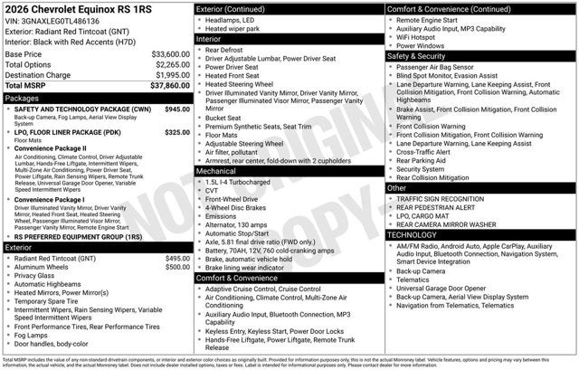 2026 Chevrolet Equinox FWD RS