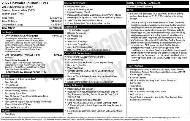 2027 Chevrolet Equinox AWD LT
