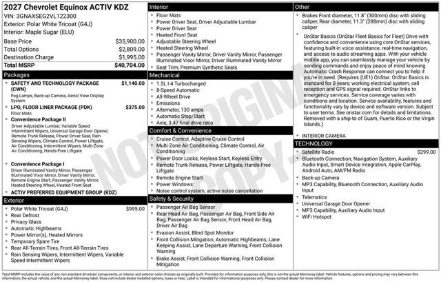 2027 Chevrolet Equinox AWD ACTIV