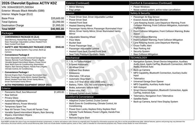 2026 Chevrolet Equinox AWD ACTIV