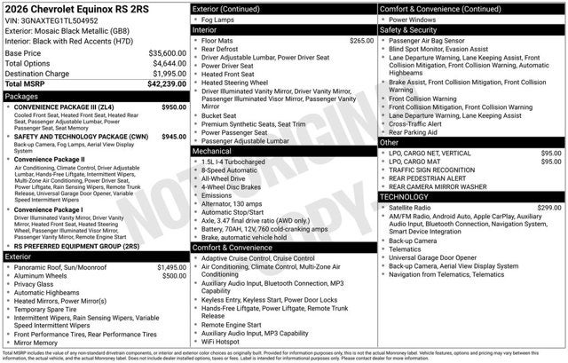 2026 Chevrolet Equinox AWD RS
