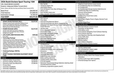 2026 Buick Enclave Sport Touring