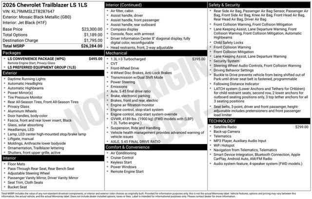 2026 Chevrolet Trailblazer LS