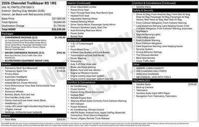 2026 Chevrolet Trailblazer RS